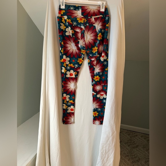 LuLaRoe Floral Womens Leggings Super Stretchy One Size - Picture 7 of 8